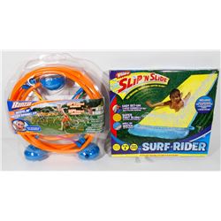 BANZAI WIGGLING WATER SPRINKLER 12FT & WHAMO SLIP