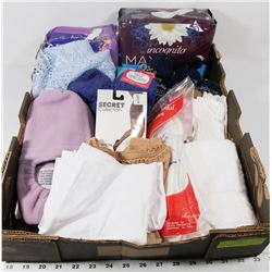 BOX W/NEW PRODUCTS - MAXI PADS, 2 PAIR