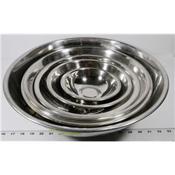 SET OF 7 METAL BOWLS