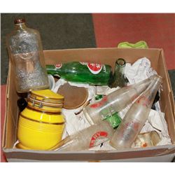 BOX OF COLLECTIBLE BOTTLES.