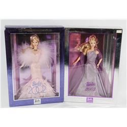 LOT OF 2 COLLECTORS BARBIE'S - 2002 & 2003.