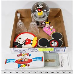 MICKEY MOUSE BOX INCL GLOBE, PEN, WATCH, COASTER,