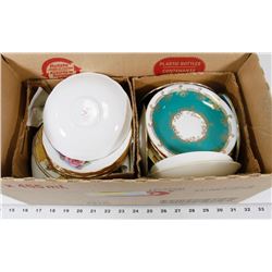 ASSORTMENT OF CHINA SAUCERS, USE UNDER PLANTS
