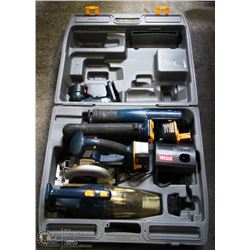 RYOBI COMBO KIT WITH CIRCULAR SAW, SAWZALL, WET/