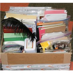 BOX OF ASSORTED CRAFT SUPPLIES