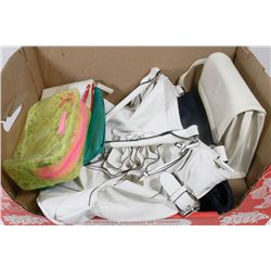 LOT OF PURSES INCLUDING THE SAK    PLUS 3 COSMETIC