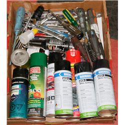 FLAT OF SHOP SUPPLIES & TOOLS