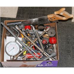 FLAT OF TOOLS & SHOP SUPPLIES  / HOLE SAW