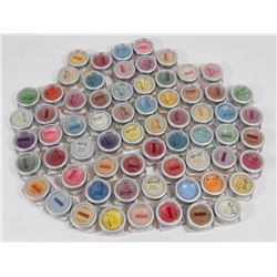 LOT OF 60 SMALL SCENTSY WAX SAMPLES.