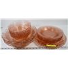 Image 1 : LOT OF PINK DEPRESSION GLASS PLATES & BOWLS.