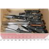 Image 1 : BLACK WOOD HANDLED KITCHEN KNIVES