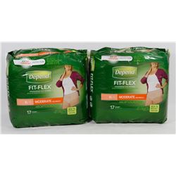 NEW IN PACKAGE DEPENDS FIT FLEX UNDERWEAR