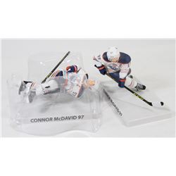 2 CONNOR MCDAVID FIGURES WITH STANDS