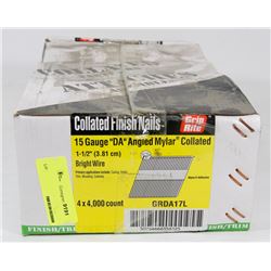 CASE OF GRIP RITE COLLATED FINISH NAILS 15 GAUGE