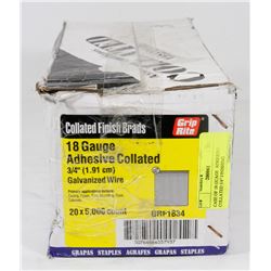 CASE OF GRIP RITE COLLATED FINISH BRADS 18 GAUGE