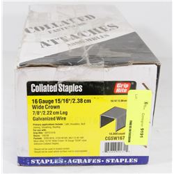 CASE OF GRIP RITE COLLATED STAPLES 16 GAUGE
