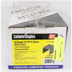 CASE OF GRIP RITE COLLATED STAPLES 16 GAUGE