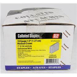 CASE OF GRIP RITE COLLATED STAPLES 16 GAUGE