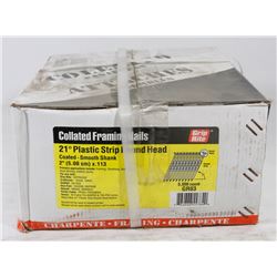 CASE OF GRIP RITE COLLATED FRAMING NAILS 21 DEGREES
