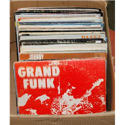 BOX OF RECORDS INCL DOORS 13, ELVIS, TRIUMPH,