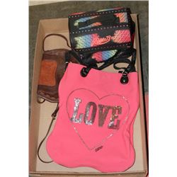 FLAT OF YOUNG WOMEN'S BAGS INCLUDING ROOTS,