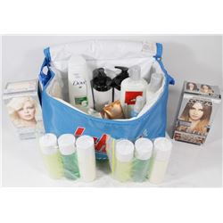 COOLER BAG FULL OF NEW BATH PRODUCTS