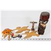 Image 1 : FLAT OF WOODEN HANDMADE INC AFRICAN SCULPTURES