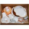 Image 1 : BOX OF VINTAGE FIRE KING CASSEROLES, CUPS, BOWLS,