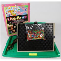 LITE-BRITE WITH SHORT PEGS, LONG PEGS AND PARTIAL