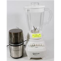 BETTY CROCKER BLENDER & CUISINART SPICE GRINDER.