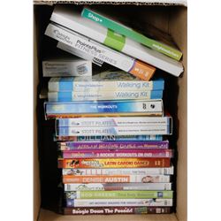 LOT OF EXERCISE DVDS INCL PILATES, WEIGHT WATCHERS