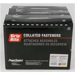 3 CASES OF GRIP RITE COLLATED STAPLES 18 GAUGE