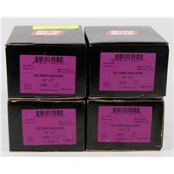 4 CASES OF GRIP RITE TIE WIRE ANCHORS