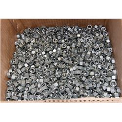 PARTIAL CASE OF 3/8" HEX NUTS