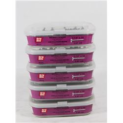 5 TUBS OF GRIP RITE DRYWALL SCREWS 1-1/2" X 10