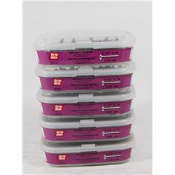 5 TUBS OF GRIP RITE DRYWALL SCREWS 1-1/2" X 10