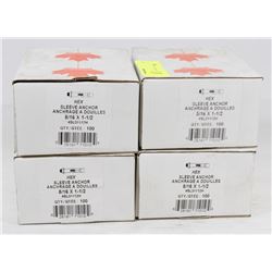 4 CASES OF HEX SLEEVE ANCHORS