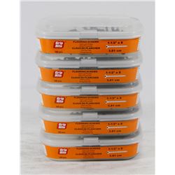 5 TUBS OF GRIP RITE FLOORING SCREWS 1-1/2" X 8
