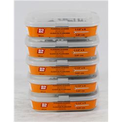 5 TUBS OF GRIP RITE FLOORING SCREWS 1-1/2" X 8