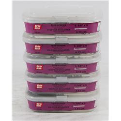 5 TUBS OF GRIP RITE TRIM SCREWS 1-5/8" X 6