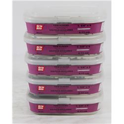 5 TUBS OF GRIP RITE TRIM SCREWS 1-5/8" X 6