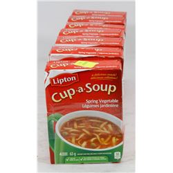 7 BOXES OF LIPTON CUP A SOUP SPRING VEGETABLE