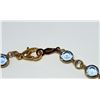 Image 2 : 4 - 14k GODG & BLUE TOPAZ NECKLACE