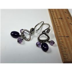 6 - VINTAGE 925 SILVER & AMETHYST