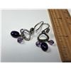 Image 1 : 6 - VINTAGE 925 SILVER & AMETHYST