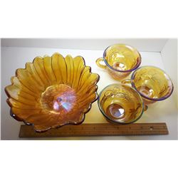 27 - VINTAGE CARNIVAL GLASS BOWL