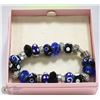 Image 1 : PANDORA STYLE BRACELET W/23 BLUE