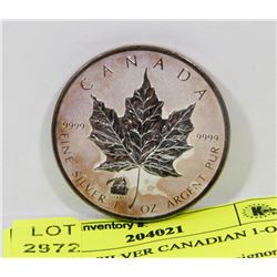 RCM 2012 SILVER CANADIAN 1-OZ MAPLE LEAF $5