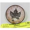 Image 1 : RCM 2012 SILVER CANADIAN 1-OZ MAPLE LEAF $5