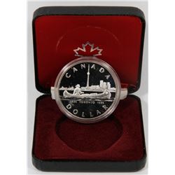 1984 CANADIAN PROOF SILVER DOLLAR IN DISPLAY